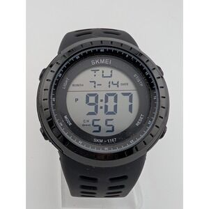 Skmei 1167 Men's Digital Watch Black Resin Strap 50mm Case- New Battery
